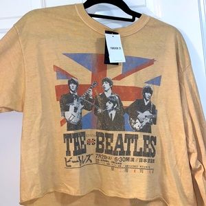 Vintage Beatles long sleeve cropped tee